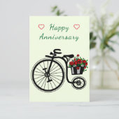 フラワーバイクとロマンチックなアニバーサリーカード カード (スタンド正面)