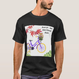 フラワーバイシクルモチベーションデザイン Tシャツ