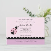 フラワーバグレディバグベビーシャワー招待状 招待状 (スタンド正面)