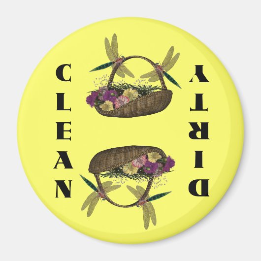 フラワーバスケット上トンボ食洗機 マグネット (正面)