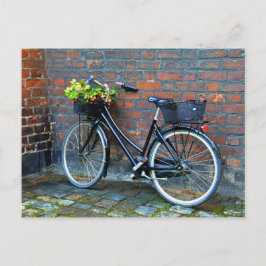 フラワーバスケット自転車,コペンハーゲン,デンマーク ポストカード