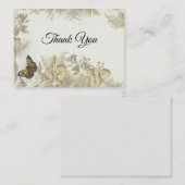 フラワーバタフライサンキューカード ノートカード (正面/裏面)