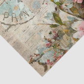 フラワーバタフライシャビーコラージポストデクページ 薄葉紙 (詳細)