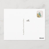 フラワーバタフライシャビーコラージポストレフランスのール ポストカード (裏面)