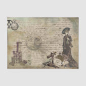 フラワーバタフライデクページヴィンテージスチームパンク 薄葉紙 (正面)