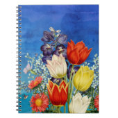 フラワーバタフライハミングバード ノートブック (正面)