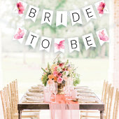 フラワーバタフライブライダルシャワーバンティングバナー バンティングフラッグ