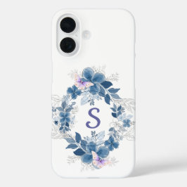 フラワーバタフライボタニカルフォンケース iPhone 16ケース