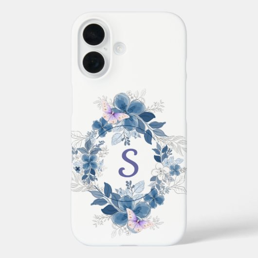 フラワーバタフライボタニカルフォンケース Case-Mate iPhoneケース (裏面)