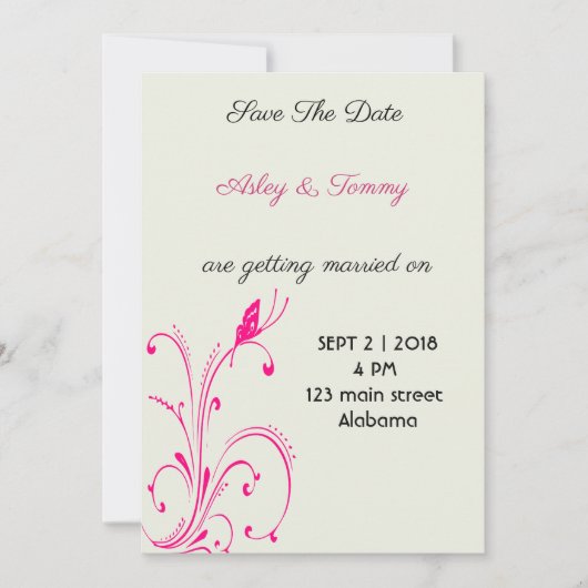 フラワーバタフライ セーブザデート (正面)