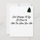 フラワーバタフライ フラット ノートカード (裏面)