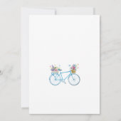 フラワーバタフライ ブルー ブライダルシャワー 招待状 (裏面)