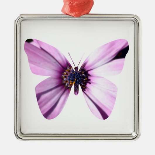 フラワーバタフライ メタルオーナメント (正面)