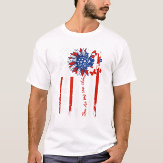 フラワーバタフライUSAウィズ Tシャツ