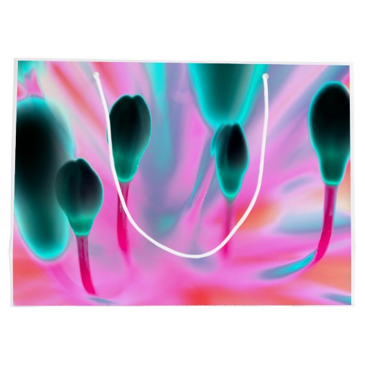 フラワーバッドフローラファンタジーデザイン抱き枕 ラージペーパーバッグ (裏面)