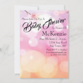 フラワーバド《写真》ぼけ味ベビーシャワー 招待状 (正面)