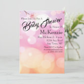 フラワーバド《写真》ぼけ味ベビーシャワー 招待状 (スタンド正面)
