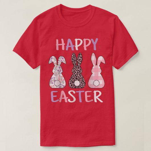 フラワーバニーウサギ Tシャツ (デザイン正面)