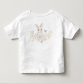 フラワーバニーキッズTシャツ トドラーTシャツ (裏面)