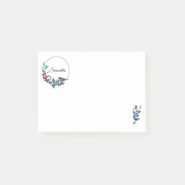 フラワーバパーソナライズされたッド ポストイット