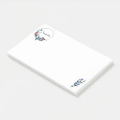 フラワーバパーソナライズされたッド ポストイット (アングル)