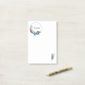 フラワーバパーソナライズされたッド ポストイット (デスク上)