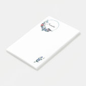 フラワーバパーソナライズされたッド ポストイット (アングル)