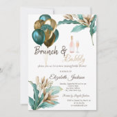 フラワーバルーンブランチ&バブリーブライダルシャワー 招待状 (正面)