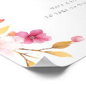 フラワーバーサインラブイン開花ブライダルシャワー ポスター (角)