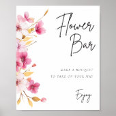 フラワーバーサインラブイン開花ブライダルシャワー ポスター (正面)