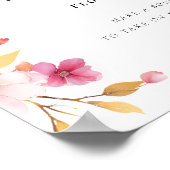 フラワーバーサインラブイン開花ブライダルシャワー ポスター (角)