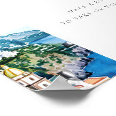 フラワーバーサインレモンアマルフィコーストブライダルシャワー ポスター (角)