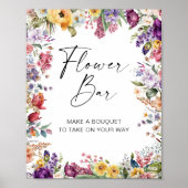 フラワーバーサイン ガーデンフラワー ブライズシャワー ポスター (正面)