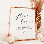 フラワーバーサイン、ボホミニマルブライダルシャワー ポスター