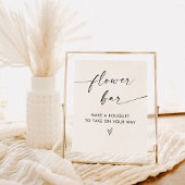 フラワーバーサイン、ボホミニマルブライダルシャワー ポスター