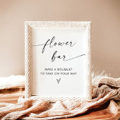 フラワーバーサイン、ボホミニマルブライダルシャワー ポスター
