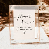 フラワーバーサイン、ボホミニマルブライダルシャワー ポスター