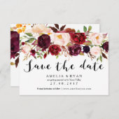 フラワーバーズ マーズラ セーブ・ザ・デート カード (正面/裏面)