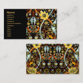 フラワーバードヴィンテージフローラファインアート 名刺 (正面/裏面)