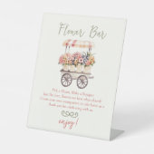 フラワーバーフレッシュオフザマーケットブライダルシャワー 台座サイン (正面)