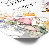 フラワーバーブライダルシャワーの好意 ポスター (角)