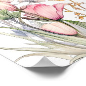 フラワーバーブライダルシャワーの好意 ポスター (角)