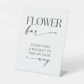 フラワーバーブライダルシャワーウィズサイン 台座サイン (正面)