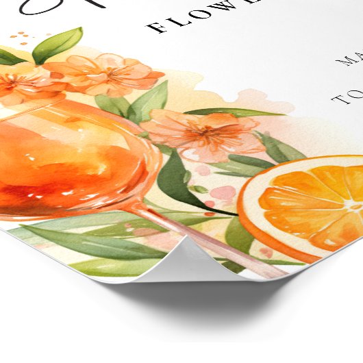 フラワーバーラブアットファーストスピリッツブライダルシャワー ポスター (角)