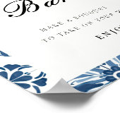 フラワーバーレモンポジターノブライダルシャワーサイン ポスター (角)