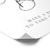 フラワーバー標識エレガントブライダルシャワー ポスター (角)