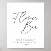 フラワーバー標識エレガントブライダルシャワー ポスター (正面)