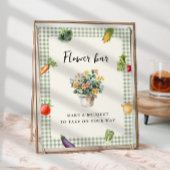 フラワーバー ブライダルシャワーテーブルサイン オフ・ザ・マーケット ポスター