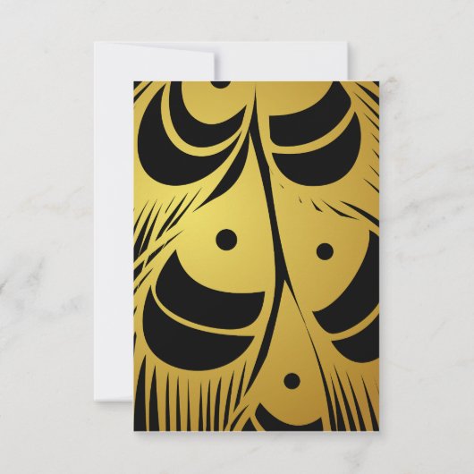 フラワーバー |金ゴールドとピンクのフローラブライダルシャワー記号 サンキューカード (裏面)