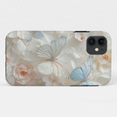 フラワーパステルバタフライフォンカバー Case-Mate iPhoneケース (裏面(横))